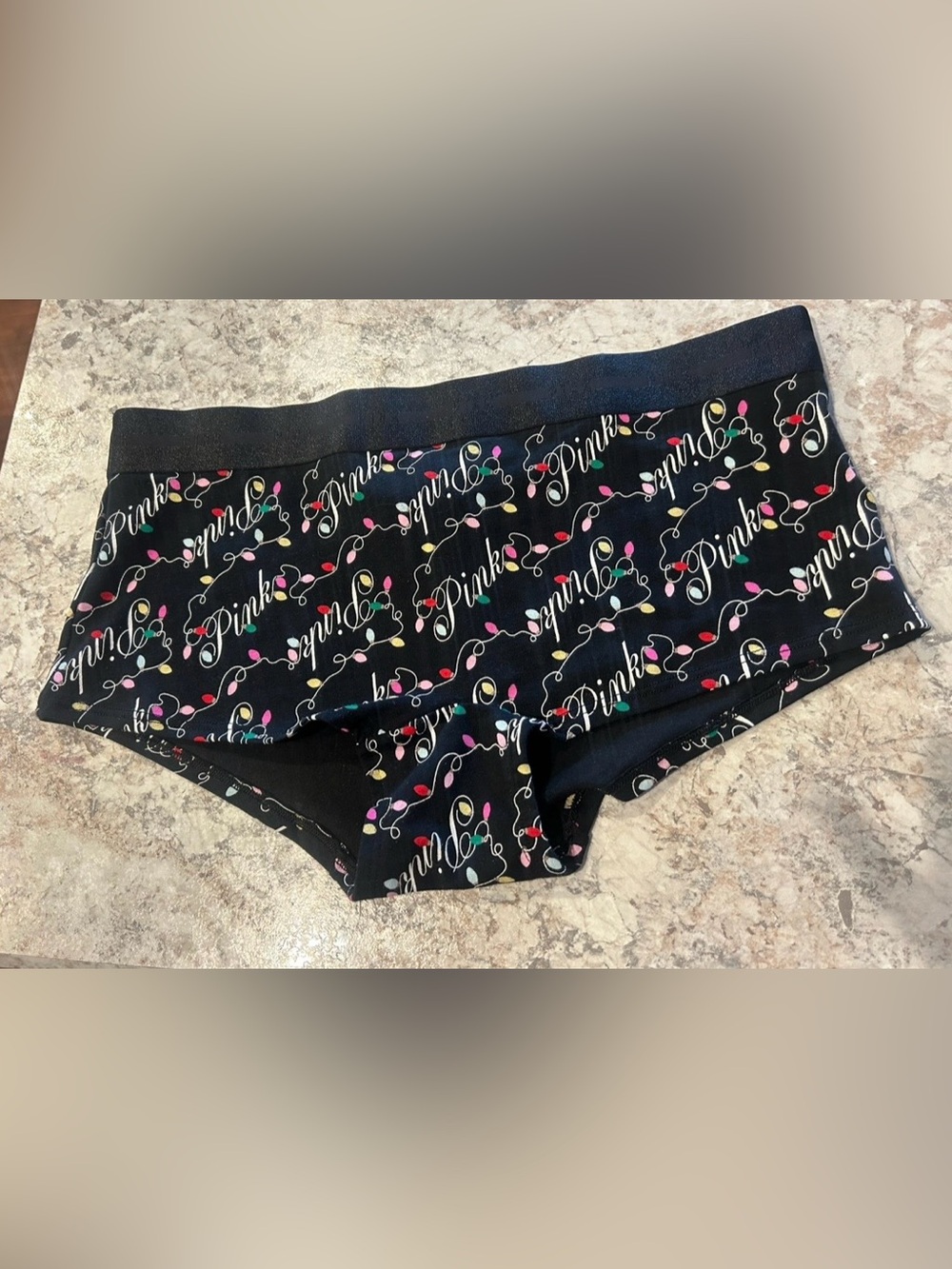 VS PINK HOLIDAY CHRISTMAS PANTY Lights LARGE NWT